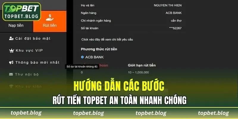 Các bước nhận thưởng qua ngân hàng chính xác